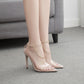 Transparent Pointed Stiletto Heel Sandals