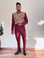 Men Two-piece Beaded Top Kaftan Suit Set