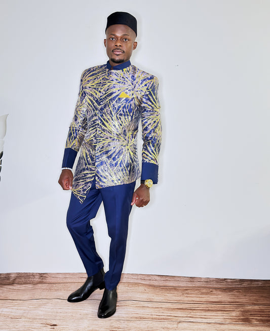 LUX African Designed Men 2-Piece Suit Set