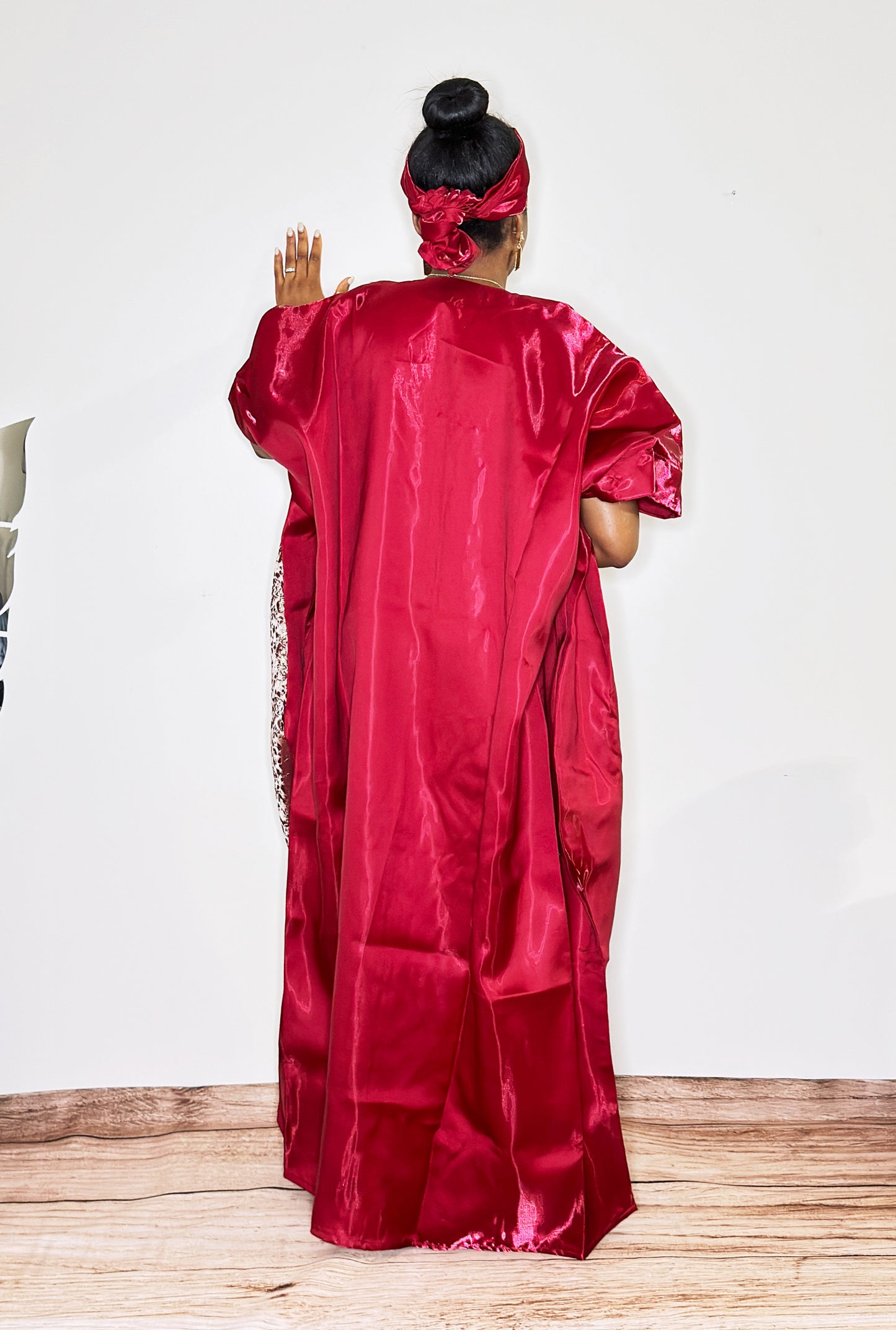 2-Shades Silk Agbada BUBU with Scarf