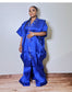 Mid-slit Hard Satin Front Beaded Agbada Bubu