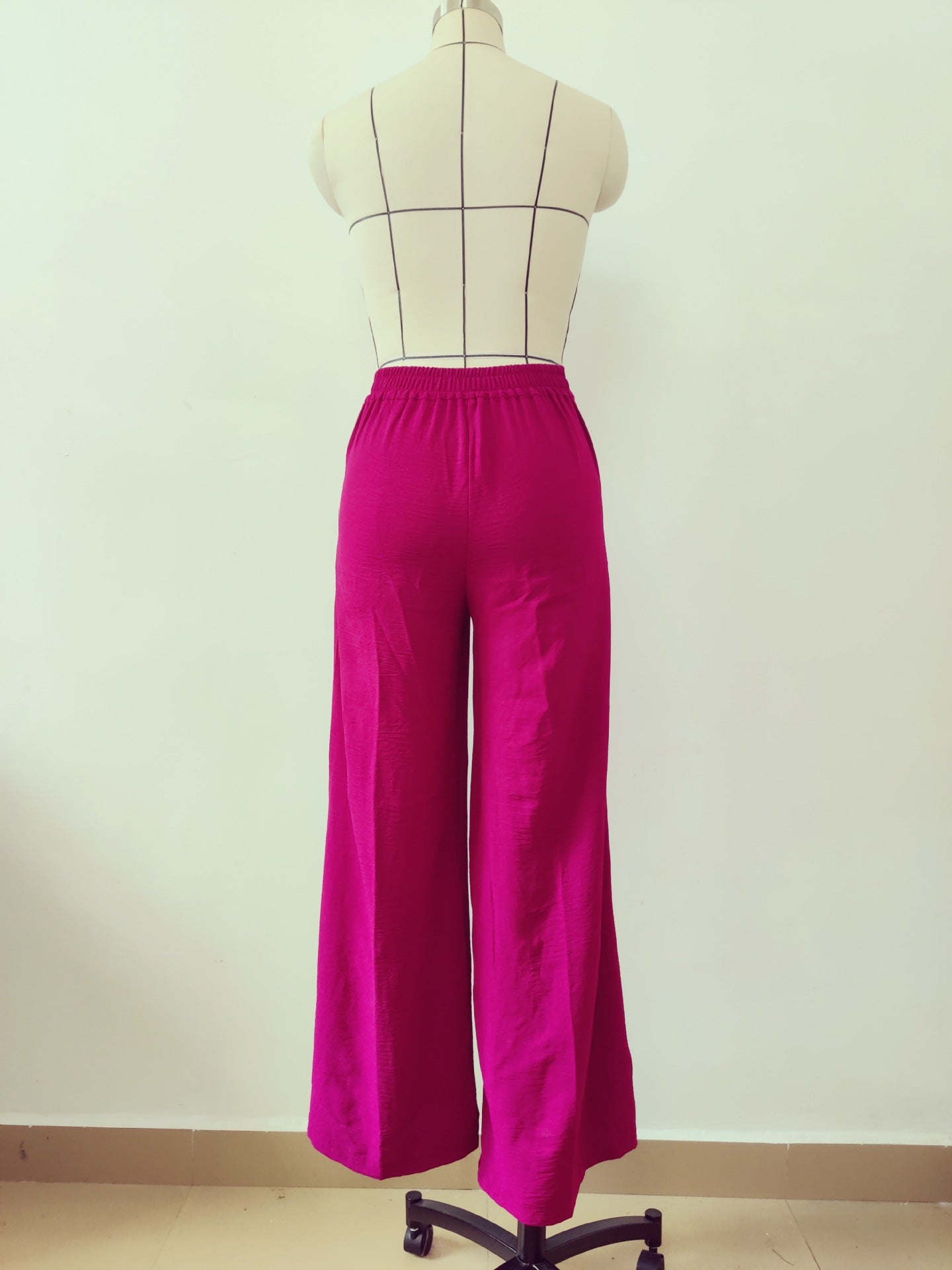 Solid Color Loose Wide-leg Pants