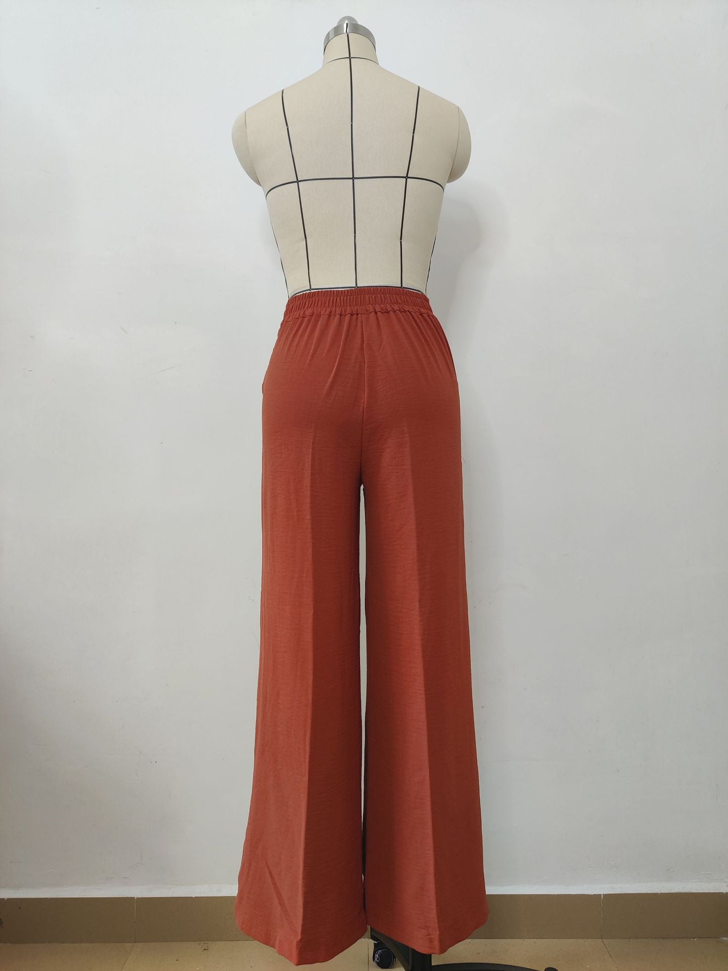 Solid Color Loose Wide-leg Pants