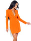 Beautifully Long-Sleeved V Neck Toast Fashion Suit Short