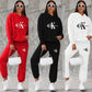 Letter Print Tracksuit Jogger Set