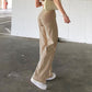 Women Loose Wide-legged All-match Khaki Casual Trousers