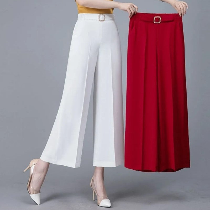 Women's Casual Ice Silk Wide Leg Pants