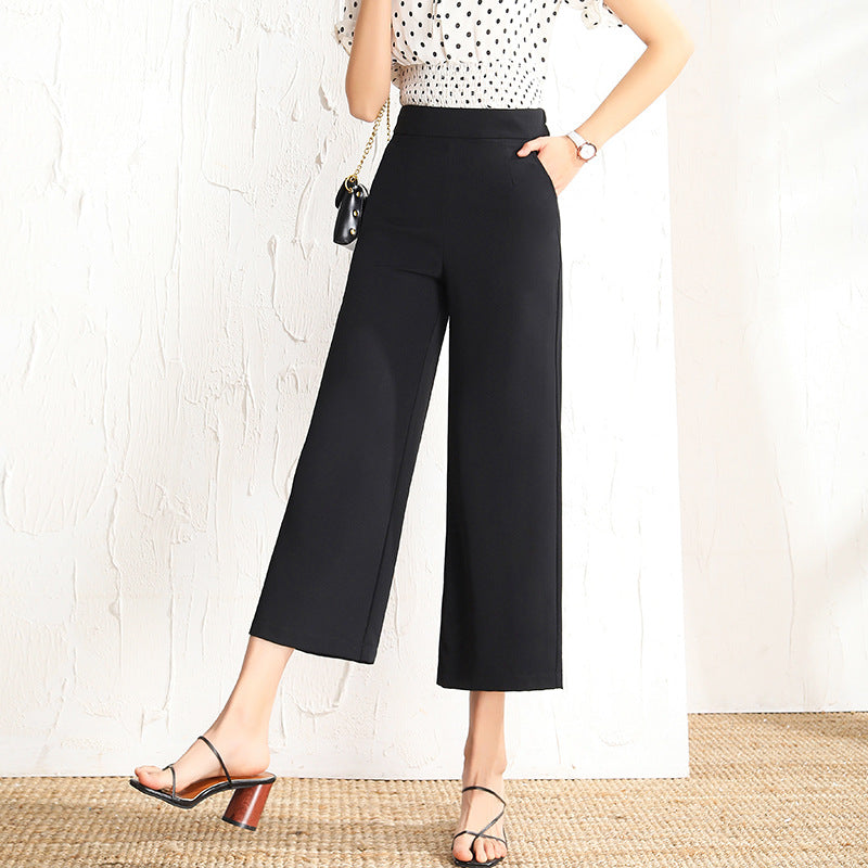 Wide-Leg Pants High-Waist Straight Pants