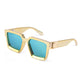 Diamond-studded Big Square Sunglasses