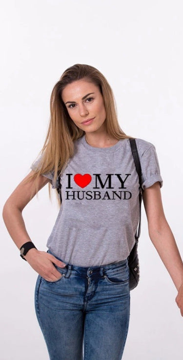 Wife Husband Short Sleeves Shirt