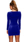 Long Sleeve Party Square Neck Velvet Dress