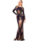 Mopping long sequin party dress