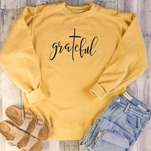 Grateful Fashion Letter Sweatshirt