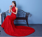 High Neck Red Mopping Dress