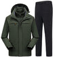 Solid color jacket pants suit men three-in-one