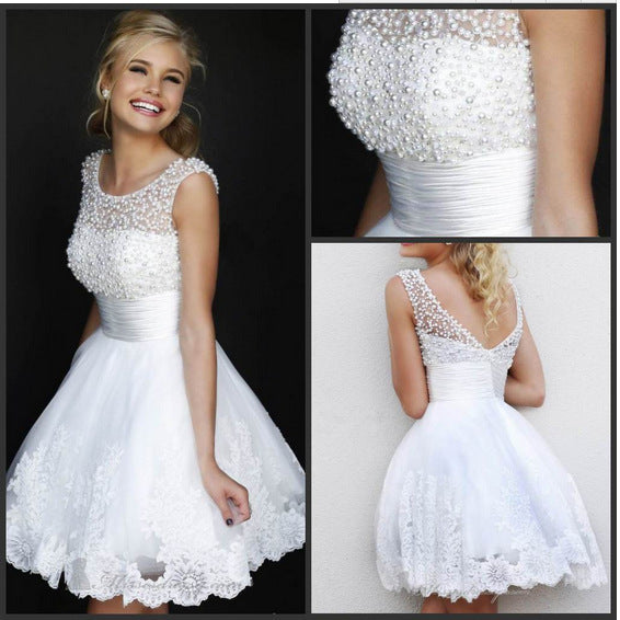 Sexy Lace Bridal Wedding Short Dress