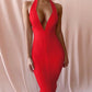 Deep V-neck Bandage dress