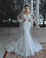 Luxury mermaid lace wedding dress