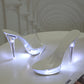 Glass Heel Luminous Women Slippers