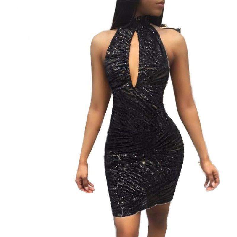 Sequin Backless Sexy Dress