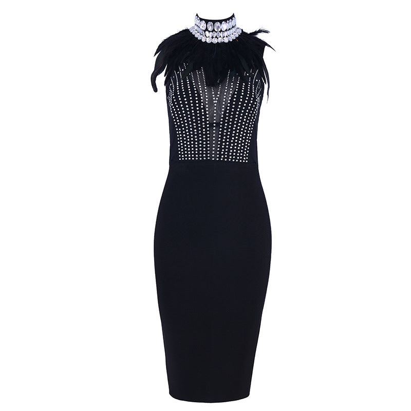 Bandage Beads Evening Dress