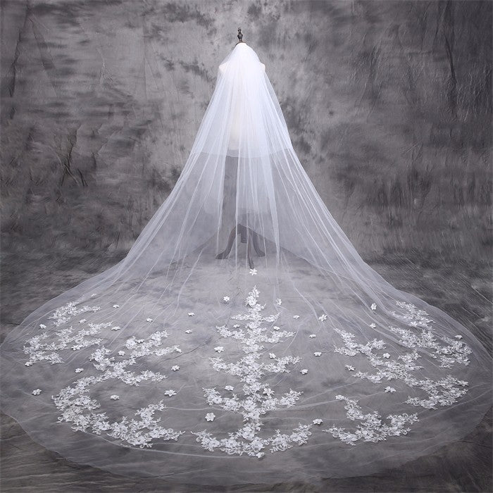 Lace bridal veil