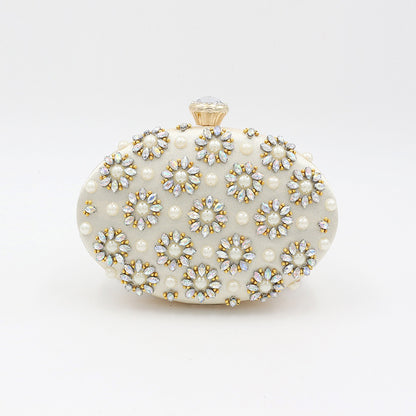 Round Egg Shaped Diamond Clutch