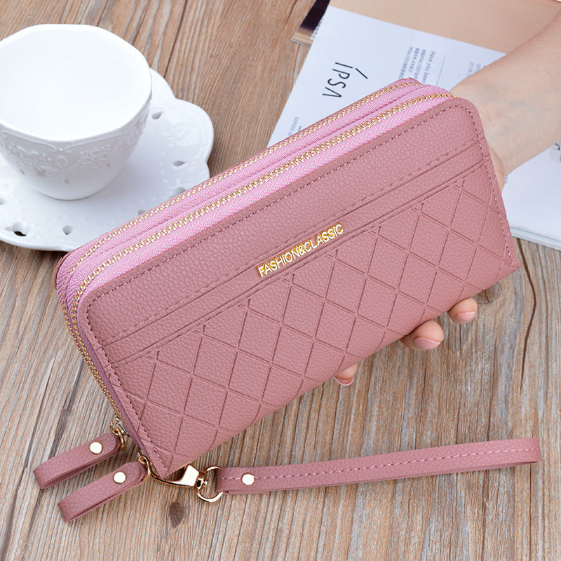 Double Zipper Hand Purse wallet for Ladies