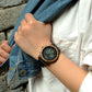 Ebony & stainless-steel Wooden Wristwatch For Men