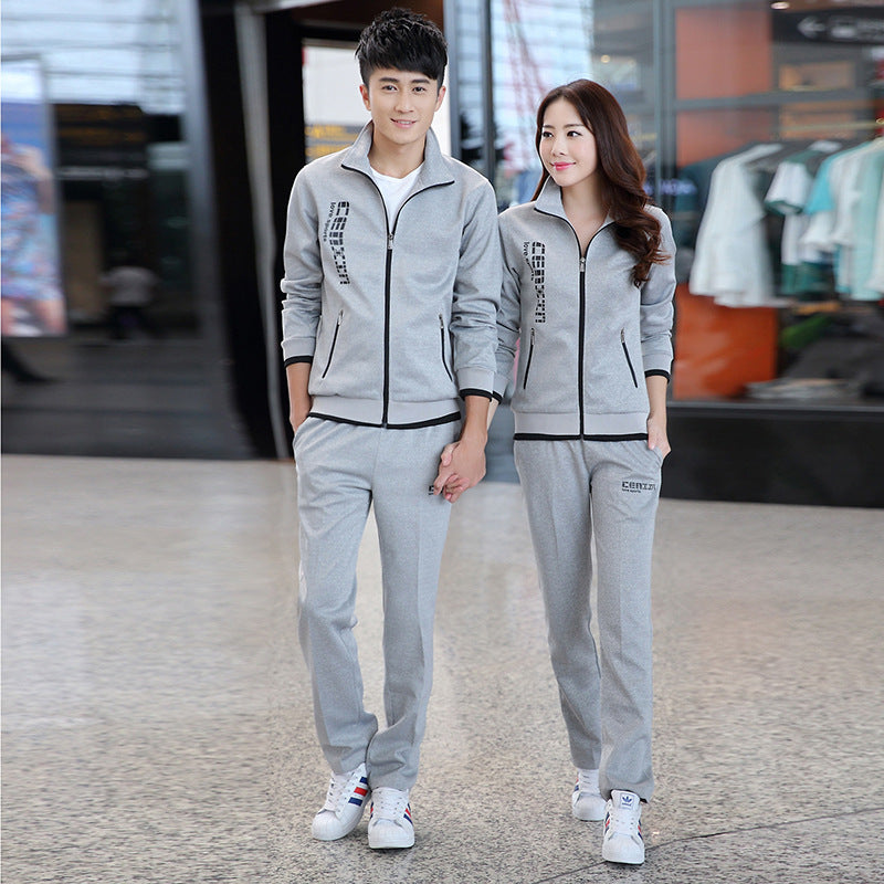 Men and women couple sports casual suit fashion