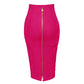 Solid color zipper bandage skirt