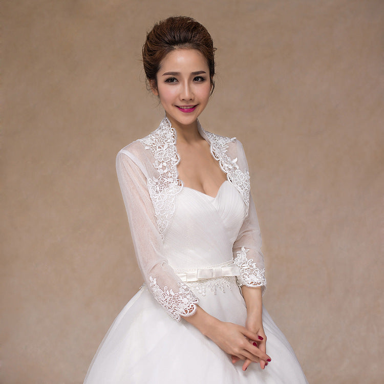 Lace bridal jacket