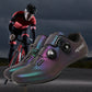 Professional Racing/Bike Sneakers Colorful Light Breathable Self-locking Shoes