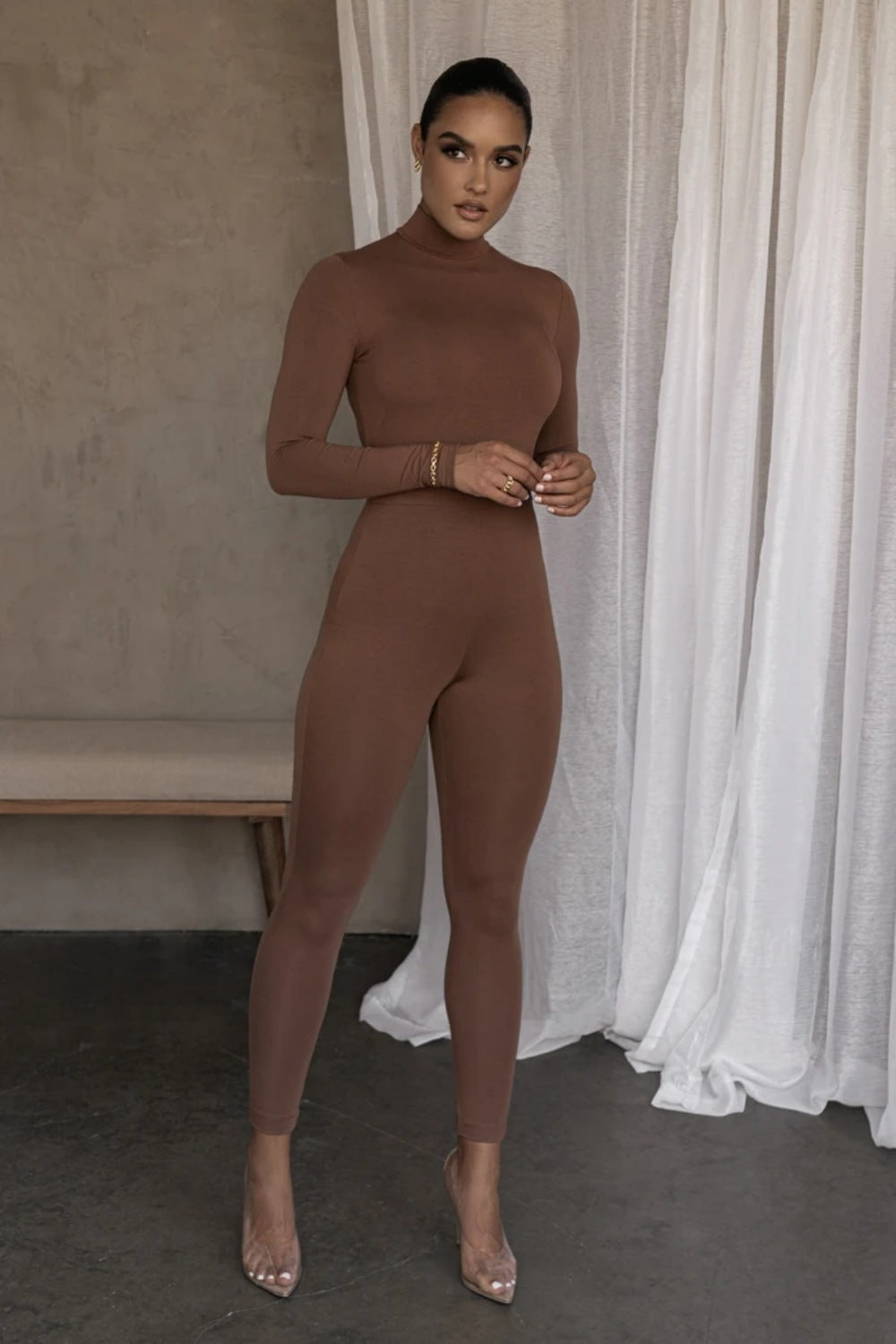 Casual Tight Long Sleeve Jumpsuit