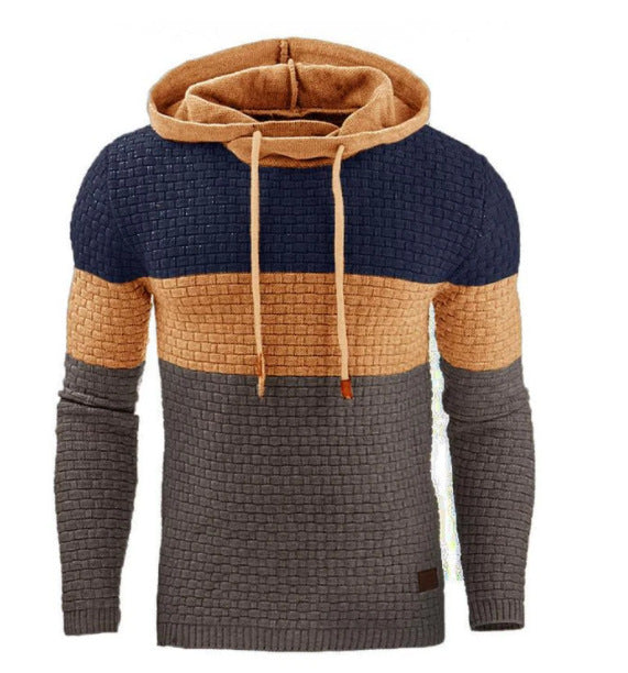 Men's Jacquard Sweater Long-sleeved Hoodie