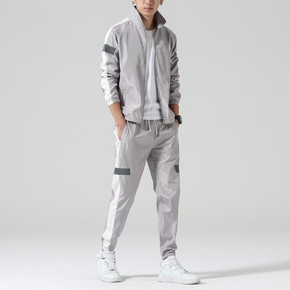 Leggings Pants Stand Collar Jacket Sportswear Suit Men