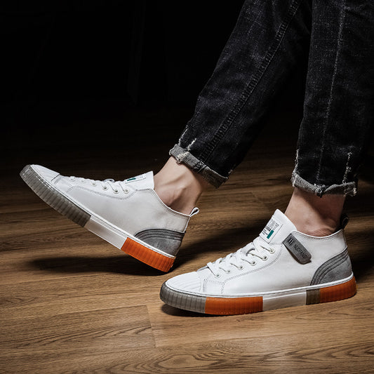 Trendy All-Match White Shoes Men Sneakers