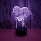 Loving Heart With Rose valentine gift Name 3D Effect Optical Illusion