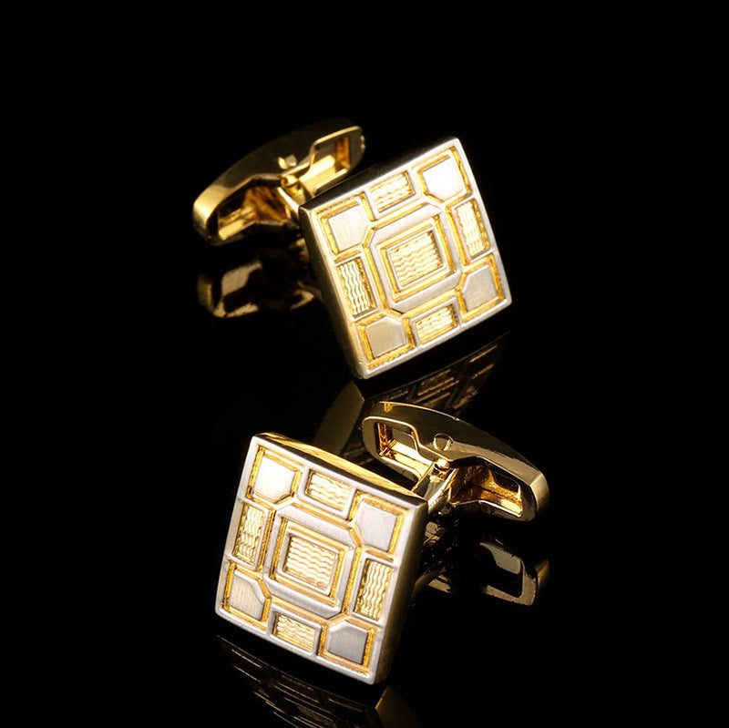 High-Quality French Cuff Nails Suit Shirt Gold Cufflinks