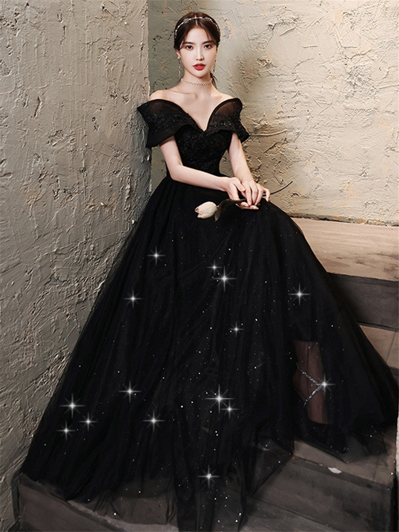 High-end French Light Luxury Long Evening Dress