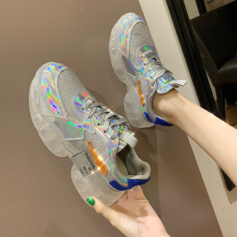 Luxury Design Transparent Jelly Laser Casual Shoes