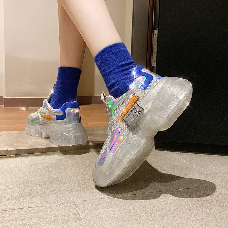 Luxury Design Transparent Jelly Laser Casual Shoes