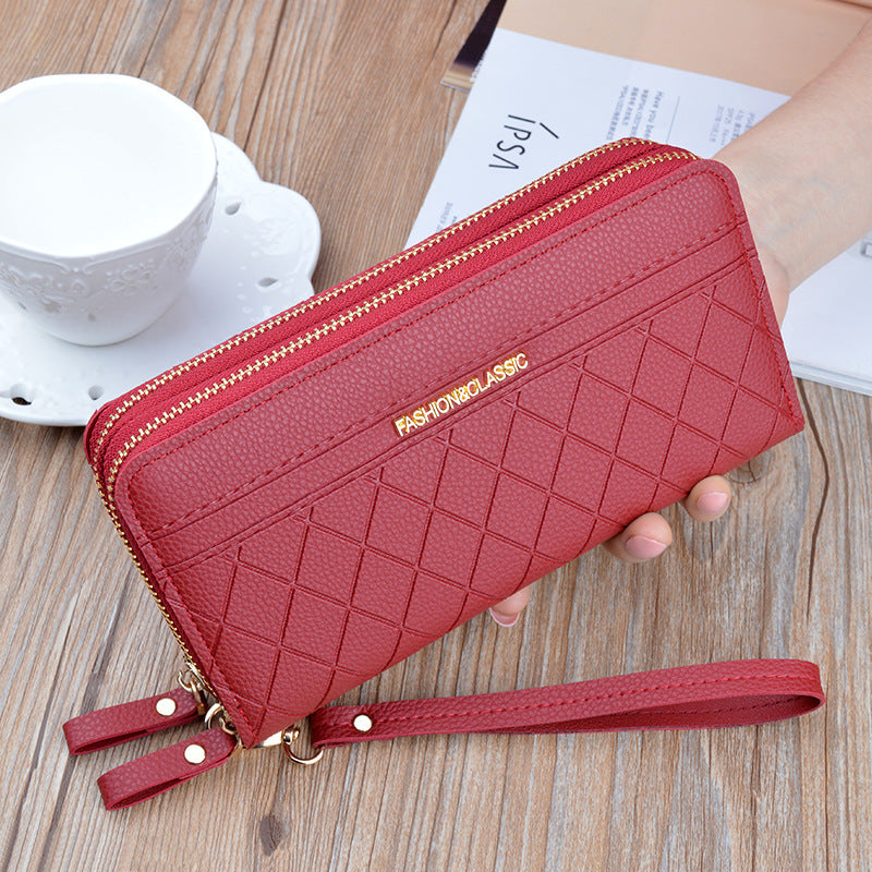 Double Zipper Hand Purse wallet for Ladies