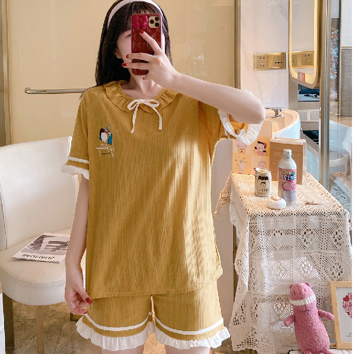 Short-Sleeved Loose And Comfortable Pajamas