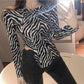 Irregular Waist Slim Slimming Retro Waist Split Long-sleeved Shirt