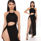 New Style Off-Shoulder Split Long Women Dress