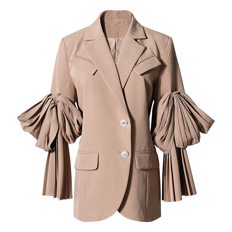 Suit Jacket Pleated Butterfly Double Sleeves