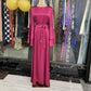 Solid Color Double-layer Flared Sleeve Robe Dress