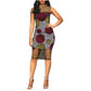 African Ethnic Batik Printed Cotton Dress