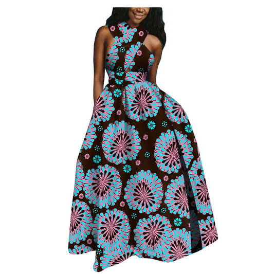 African Ethnic Batik Printed Dress